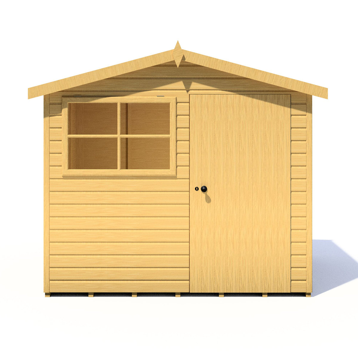 Shire Wroxham 8x6 Single Door Loglap Style C