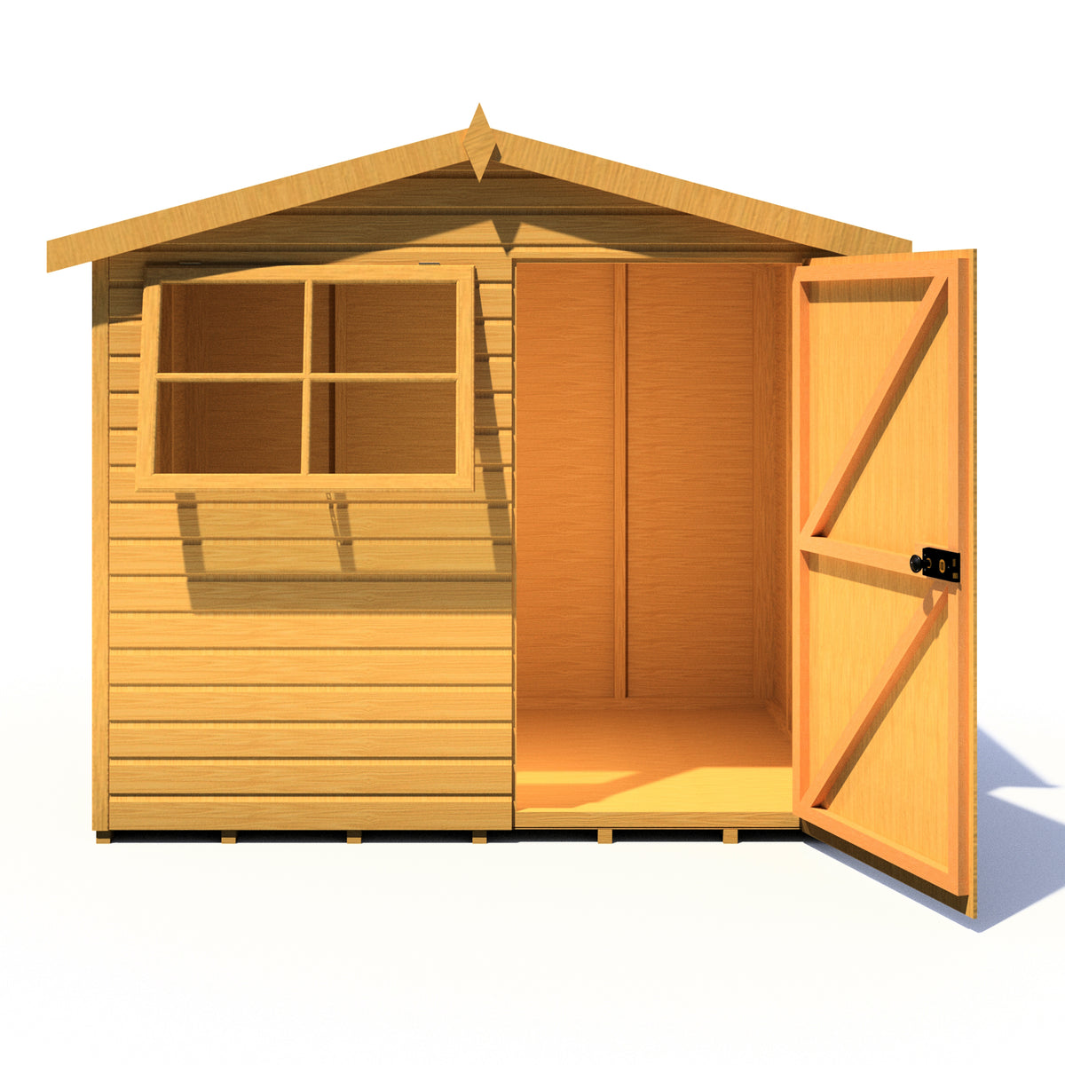 Shire Wroxham 8x6 Single Door Loglap Style C