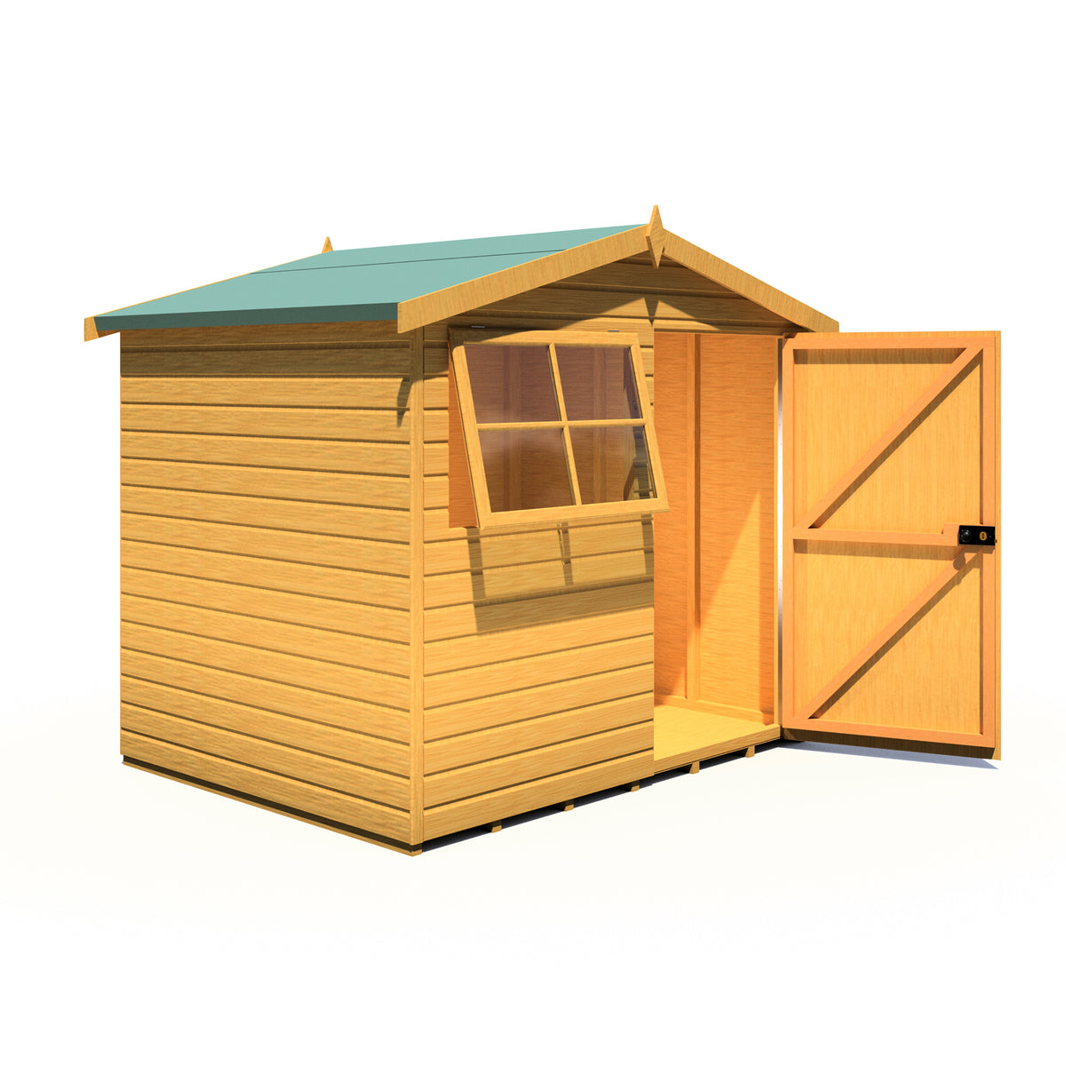 Shire Wroxham 8x6 Single Door Loglap Style C