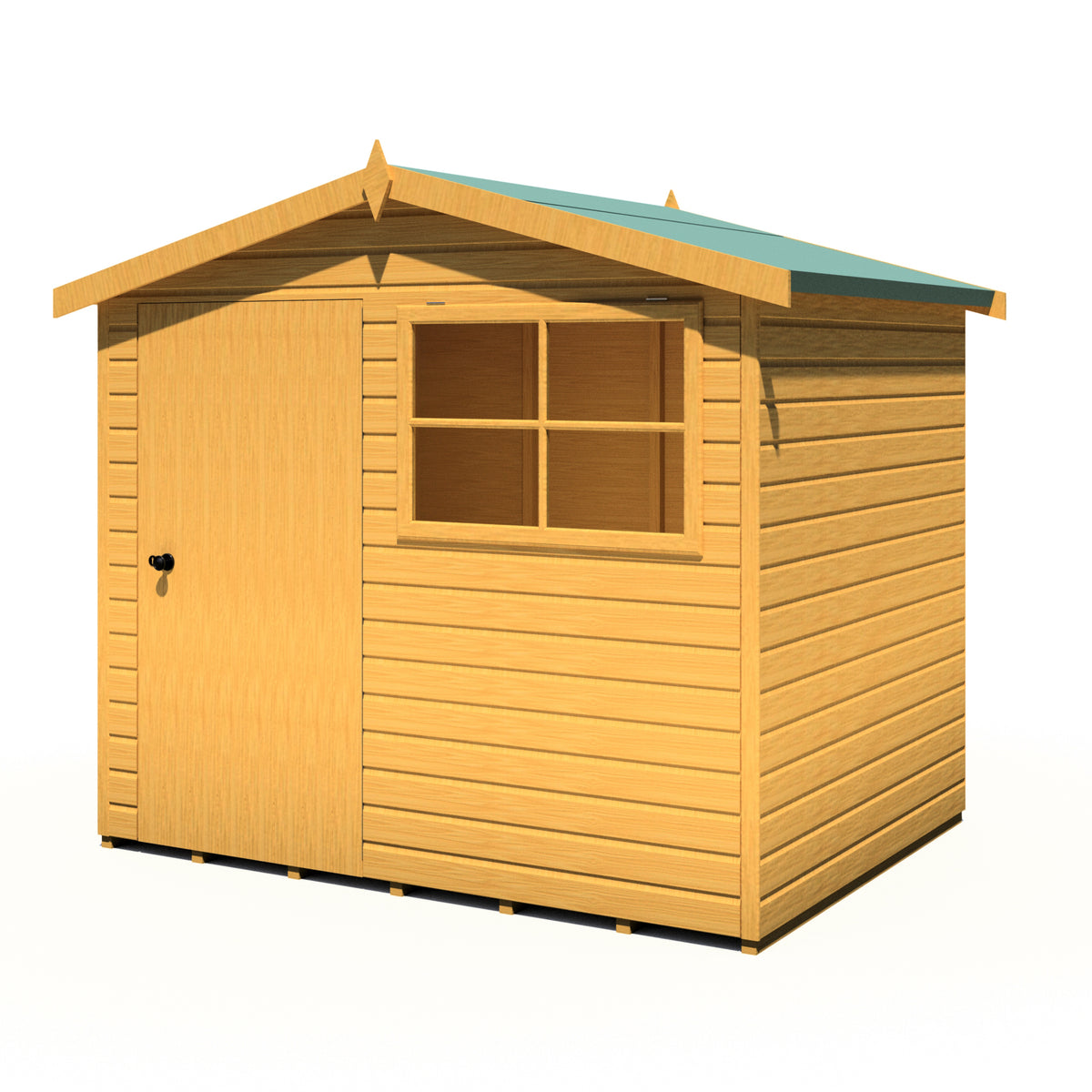 Shire Wroxham 8x6 Single Door Loglap Style D