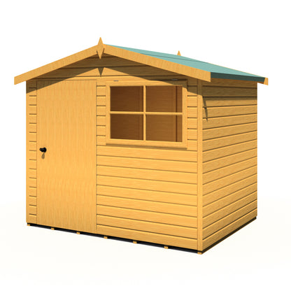 Shire Wroxham 8x6 Single Door Loglap Style D