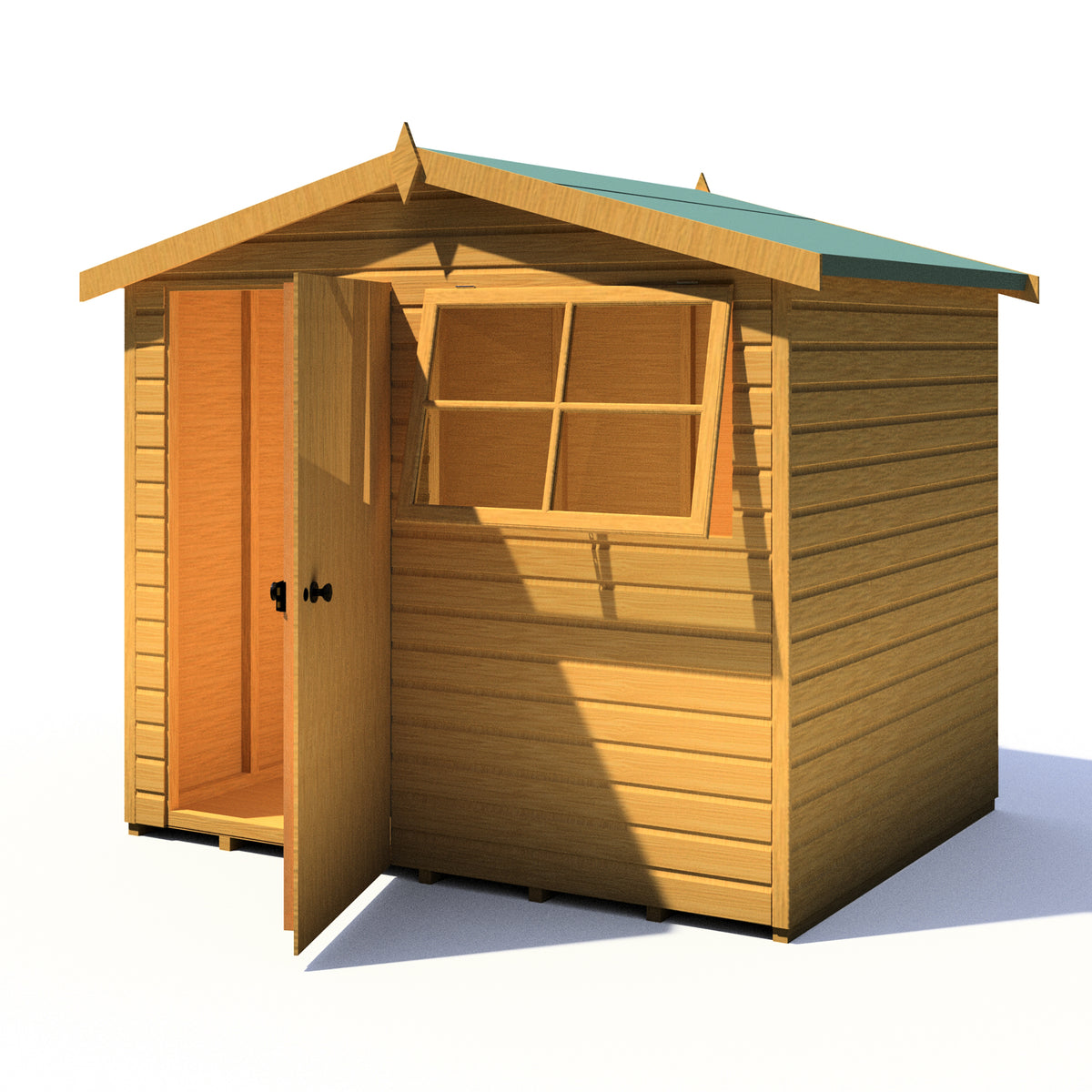 Shire Wroxham 8x6 Single Door Loglap Style D