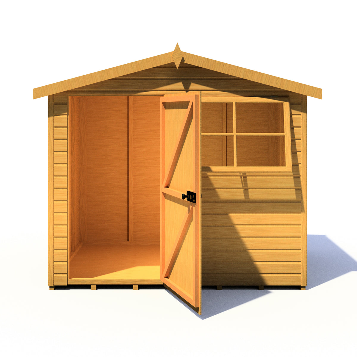 Shire Wroxham 8x6 Single Door Loglap Style D