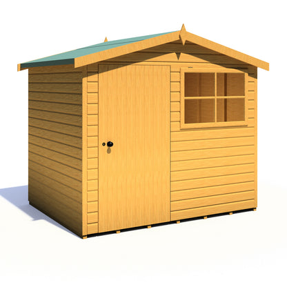 Shire Wroxham 8x6 Single Door Loglap Style D