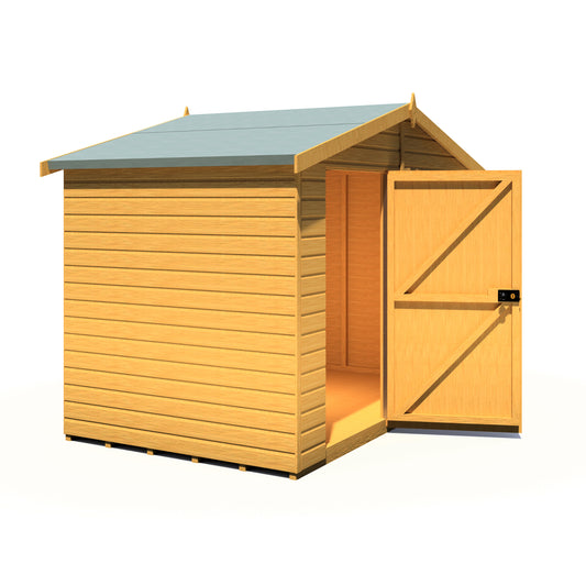 Shire Wroxham 10x6 Single Door Loglap Style D