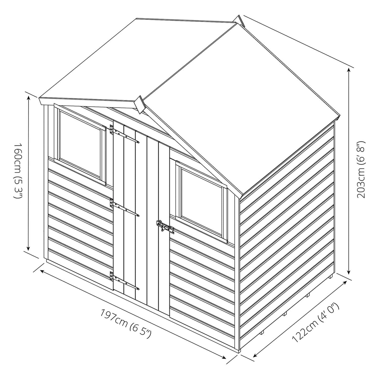 Mercia 4x6 Modular Shiplap Apex