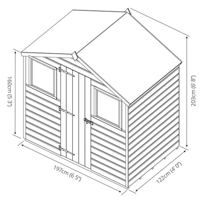 Mercia 4x6 Modular Shiplap Apex