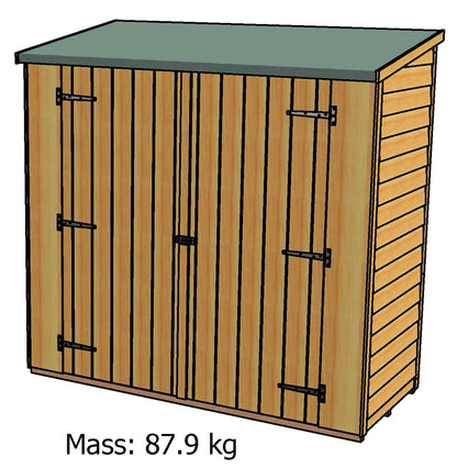 Shire Overlap Pressure Treated Pent 6x3 Double Door