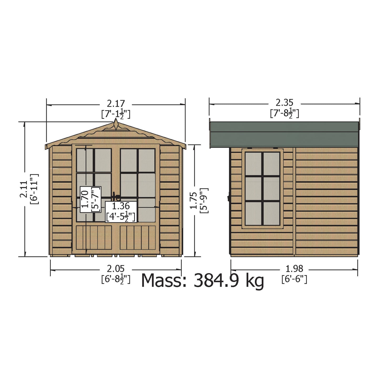 Shire Buckingham Pressure treated  7x7