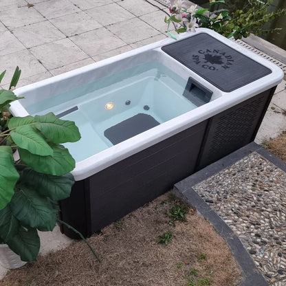 Chill Therapy Tub - Fill, plug in, and experience it Brown Finish