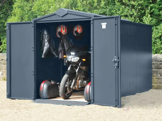 Asgard Motorcycle Storage Shed 5ft x 11ft - Police Preferred Specification