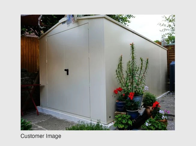 Asgard Metal Shed 7ft x 14ft (The Gladiator P2) - Police Preferred Specification