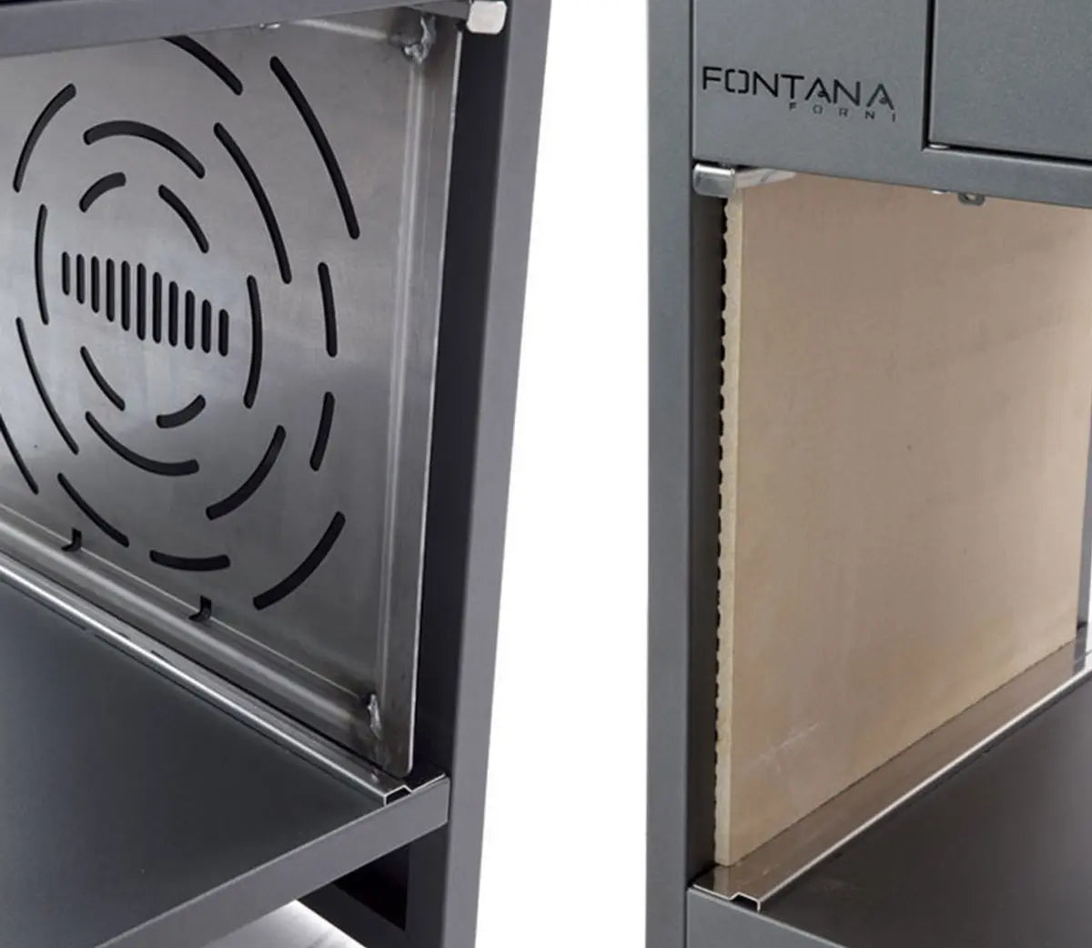 Fontana Pizza & Cucina Anthracite Outdoor Wood-Fired Oven & BBQ