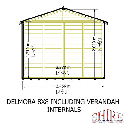 Shire Delmora 8x6 inc Verandah