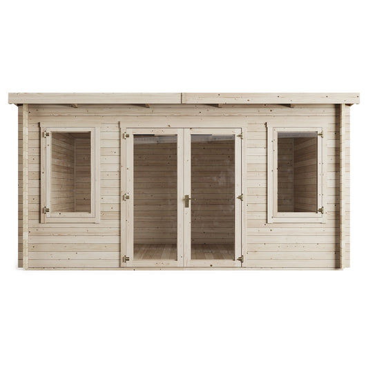 Store More Ashley Pent Log Cabin Garden Room - PT-4.5m x 3.5m