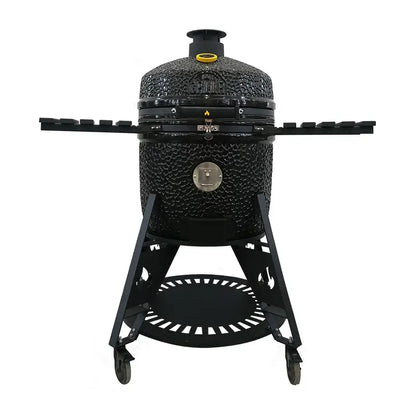 GRLLR Ember Pro Shiny Black Kamado BBQ with Trolley