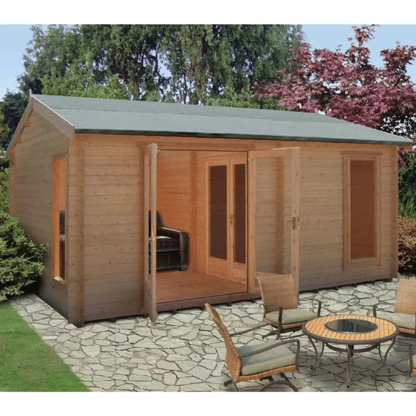 Shire Firestone 14x15 Log Cabin (44mm - 70mm Logs)