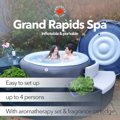 Grand Rapids Inflatable 110-Jet - 3 Speed - 4-Person Hot Tub with LED Light