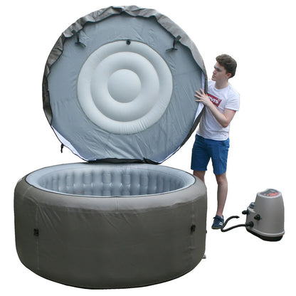 Grand Rapids Inflatable 110-Jet - 3 Speed - 4-Person Hot Tub with LED Light