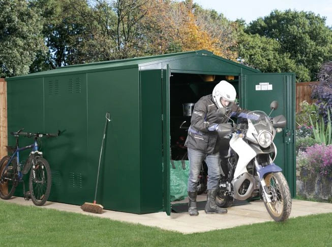 Asgard Motorcycle Garage Plus - 7ft x 11ft - Police Preferred Specification