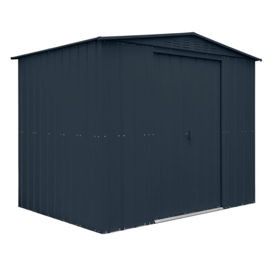 Globel 8x6ft Apex Metal Garden Shed - Grey