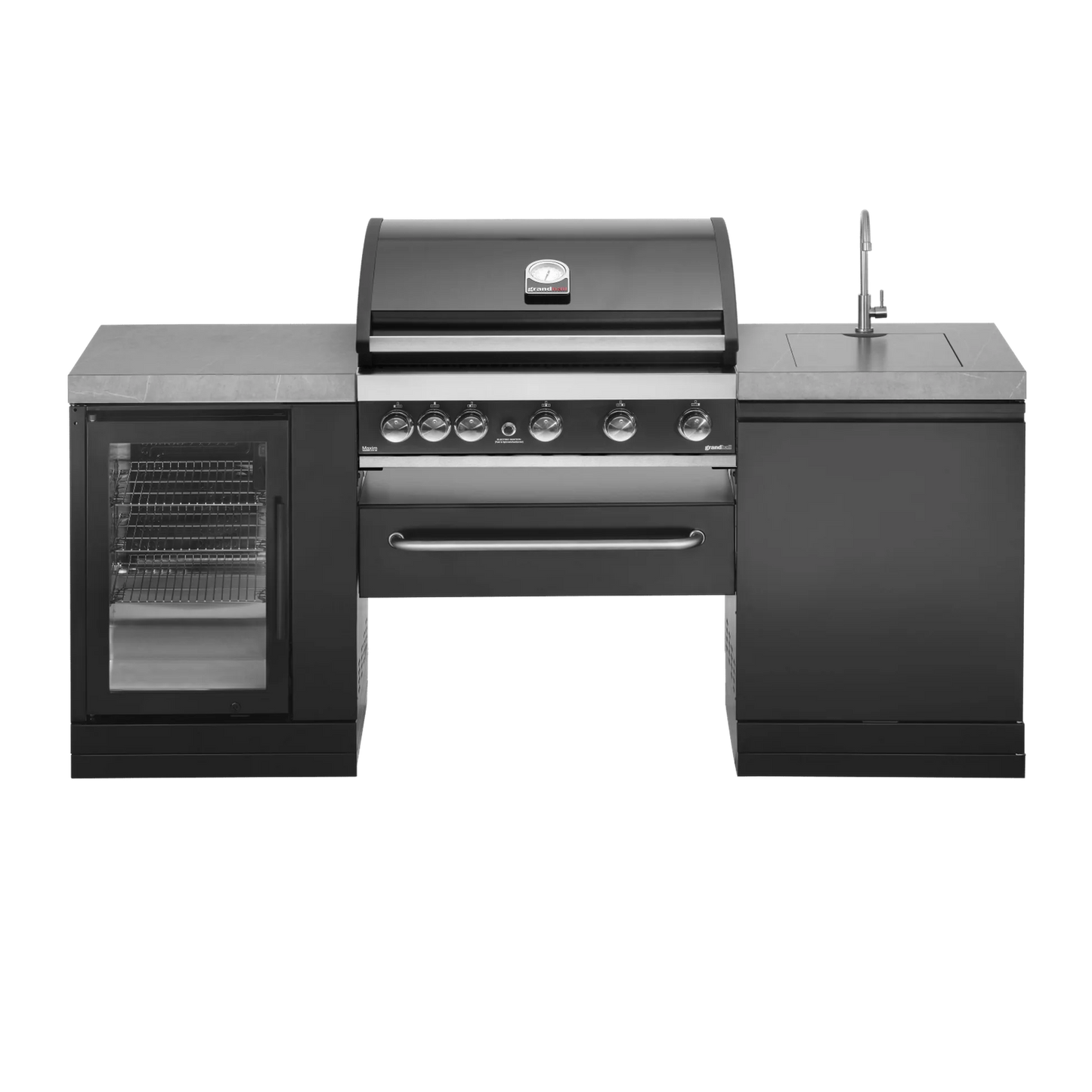 GrandPro 205 Outdoor Kitchen Maxim Grill G5 with Fridge & Sink