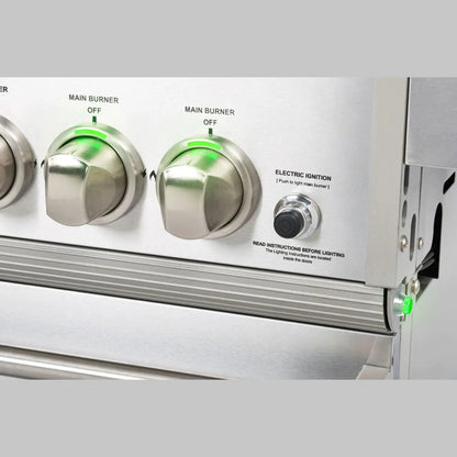 GrandPro 215 Crossray 4-Burner Outdoor Kitchen with Integrated Fridge