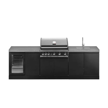 GrandPro 262 Maxim G5 Outdoor Kitchen with Built-In BBQ, Sink & Fridge