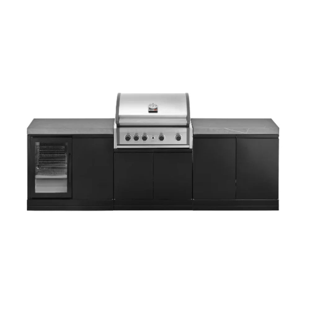 GrandPro 262 Pro Elite 4-Burner Outdoor Kitchen with Built-In Fridge & Sink