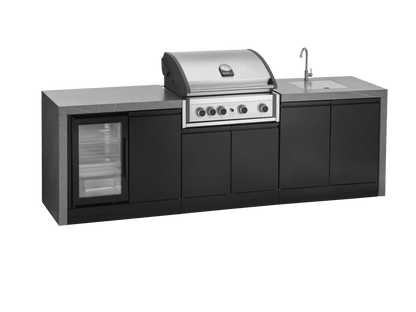 GrandPro 274 Series Pro Elite Waterfall Outdoor Kitchen with Fridge & Sink