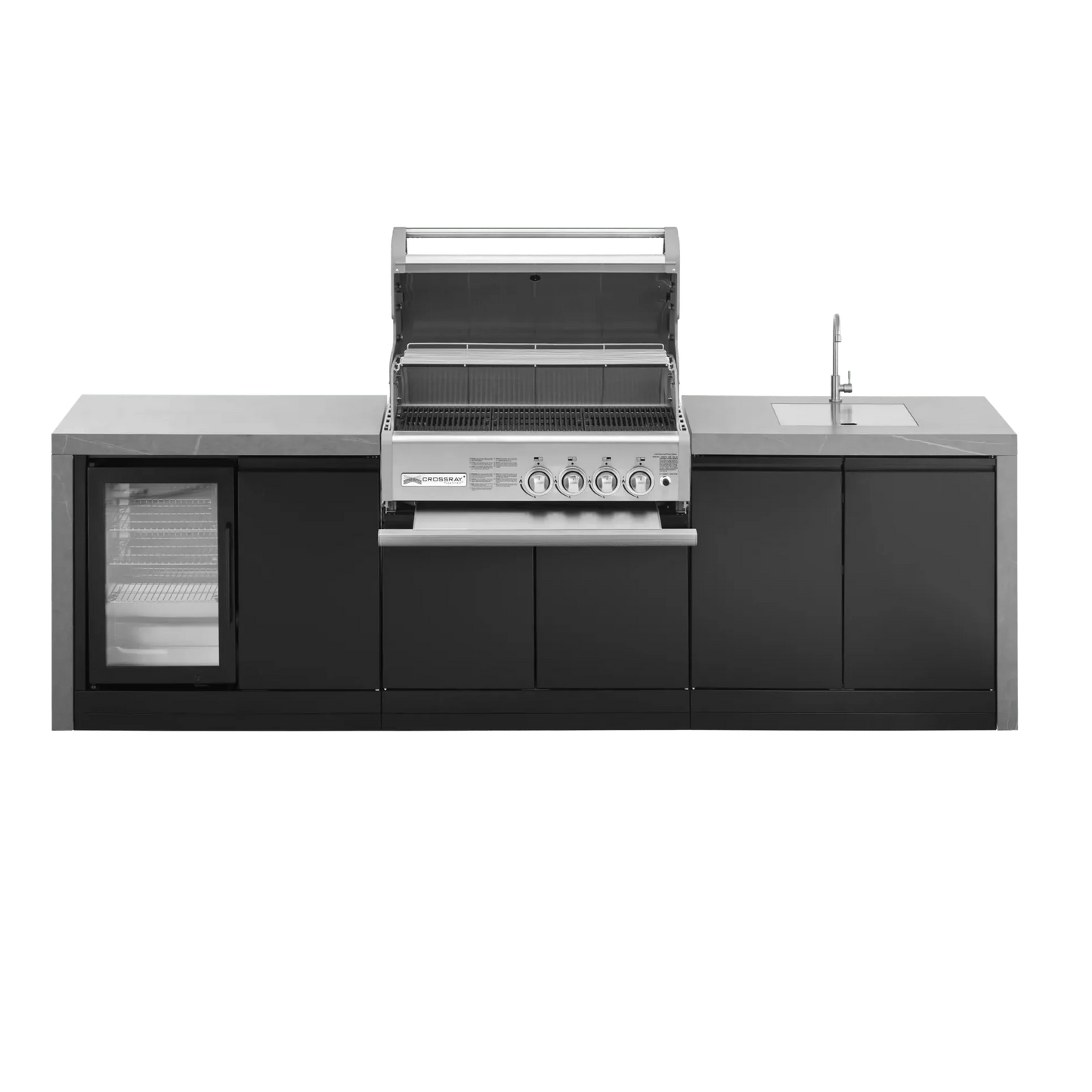 GrandPro 284 Crossray Outdoor Kitchen with Fridge & Sink