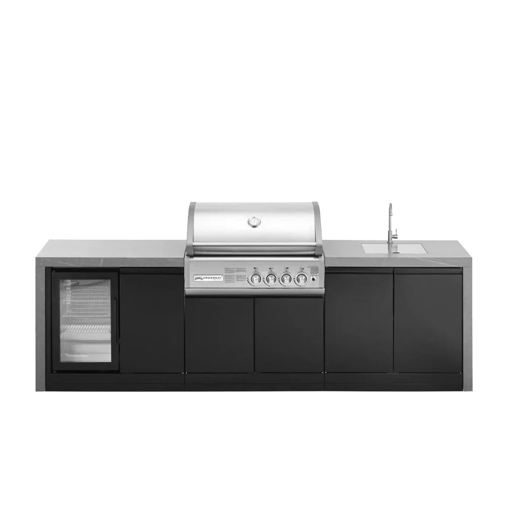 GrandPro 284 Crossray Outdoor Kitchen with Fridge & Sink