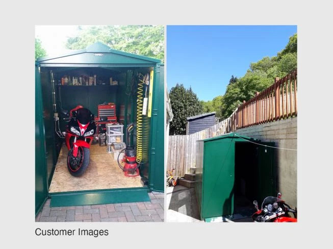 Asgard Motorcycle Storage Shed 5ft x 9ft - Police Preferred Specification