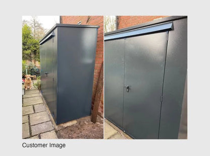 Asgard Metal Garden & Bike Shed 7ft x 3ft (The Trojan Plus) - 5 Point Locking