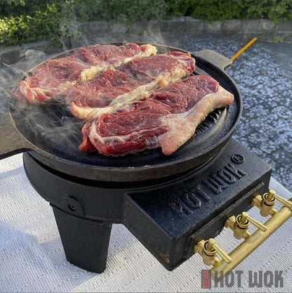 HOT WOK 32.5 cm Dual-Sided Grill Pan