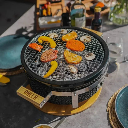 GRLLR Tokyo Shichirin Table Grill – Ceramic Hibachi Round BBQ