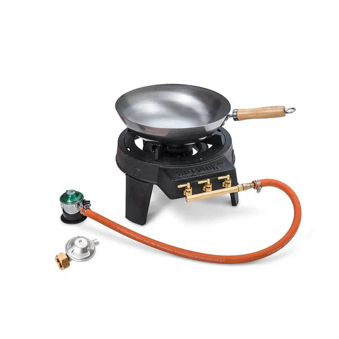 HOT WOK Original 7 kW Wok Set – 4-Piece Outdoor Gas Wok Starter Kit