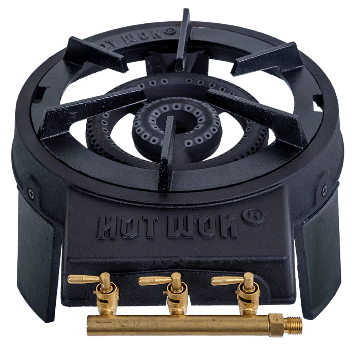 HOT WOK Original 7 kW Wok Set – 4-Piece Outdoor Gas Wok Starter Kit