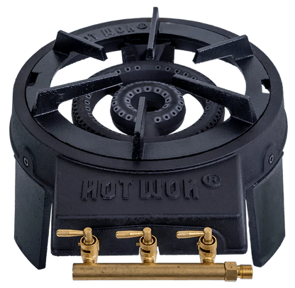 HOT WOK Original 7 kW Wok Set – 4-Piece Outdoor Gas Wok Starter Kit