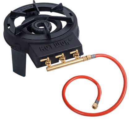 HOT WOK Original 7 kW Wok Set – 4-Piece Outdoor Gas Wok Starter Kit