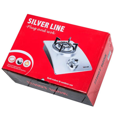 HOT WOK Silver Line 4.5 kW Gas Stove – Exclusive Wok Burner for Indoor & Outdoor Cooking