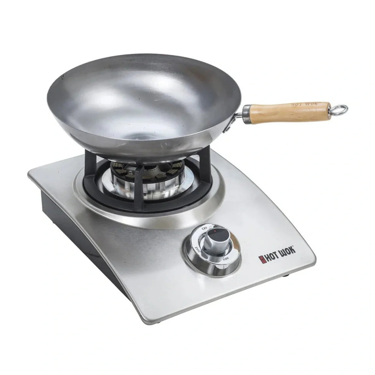 HOT WOK Silver Line 4.5 kW Gas Stove – Exclusive Wok Burner for Indoor & Outdoor Cooking