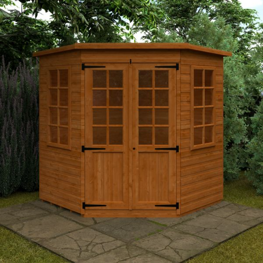 6x6 Pentagon Cornerhouse - Summerhouse Doors / Georgian Windows