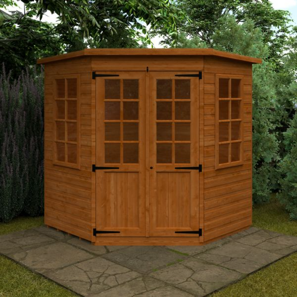 6x6 Pentagon Cornerhouse - Summerhouse Doors / Georgian Windows