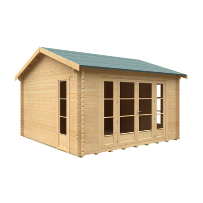 14x14 Bamber 44mm Log Cabin