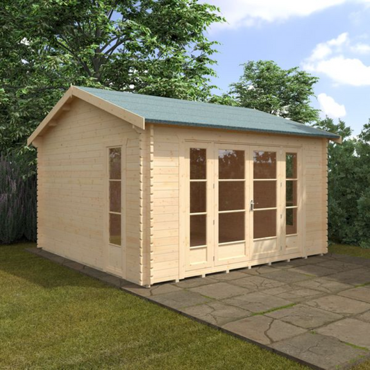 14x14 Bamber 44mm Log Cabin