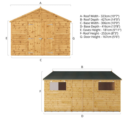 Mercia 14x10 Premium Shiplap Apex Workshop