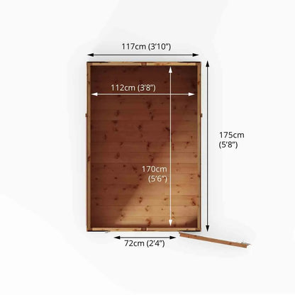 Mercia 4x6 Modular Shiplap Apex - Windowless