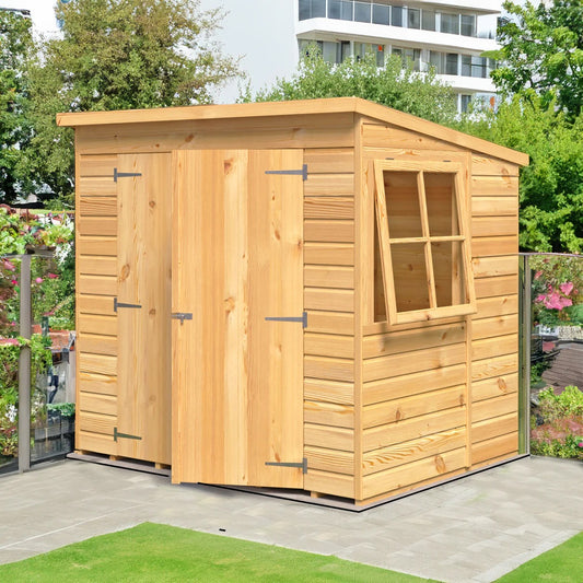 Shire Pent 7x5 Shiplap Double Door Shed