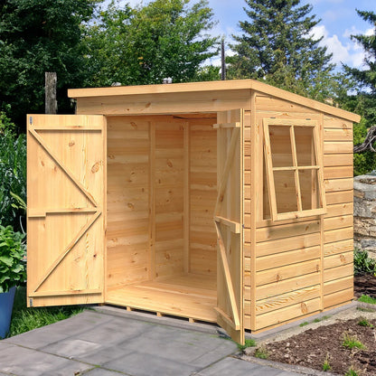 Shire Pent 7x5 Shiplap Double Door Shed